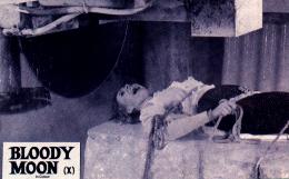 A still from BLOODY MOON's most nototrious moment- the buzzsaw decapitation