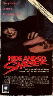 HIDE AND GO SHRIEK (US video cover- unrated)