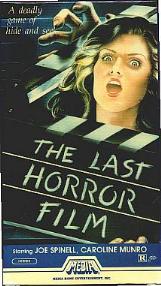 An US video cover for THE LAST HORROR FILM