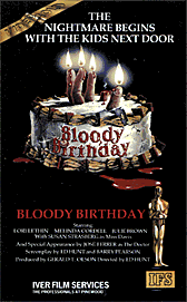 BLOODY BIRTHDAY: UK pre-cert artwork