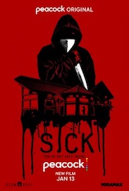 Peacock promotional poster for SICK