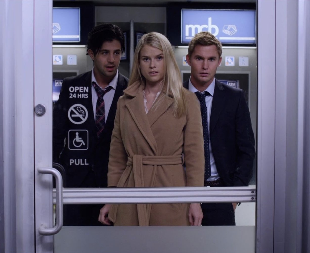 Brian Geraghty, Alice Eve and Josh Peck play characters that find themselves at the mercy of a mad killer in the slasher movie ATM