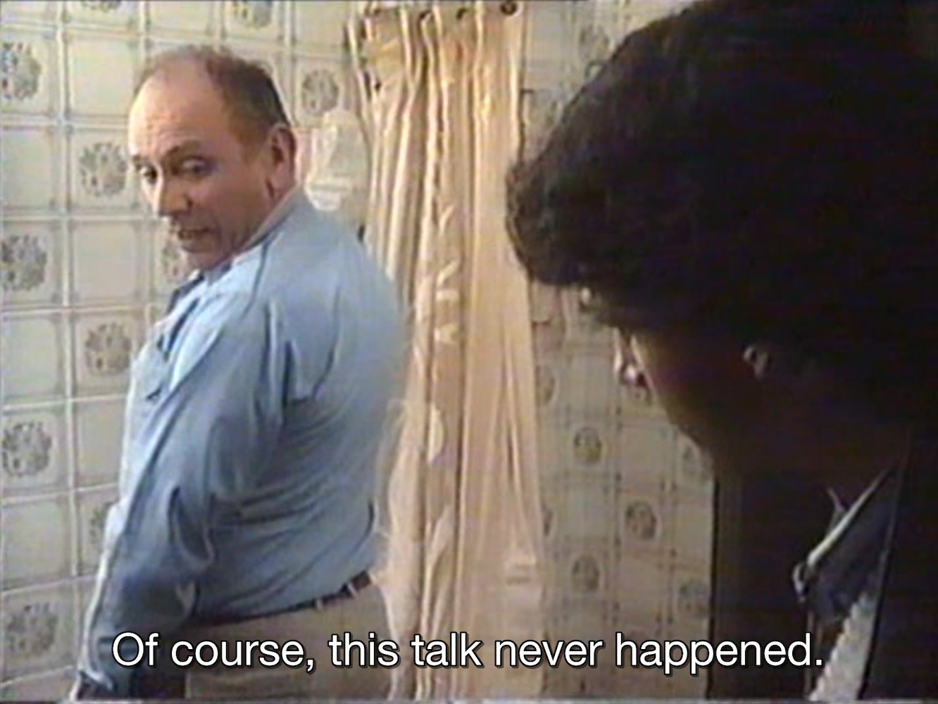 A pep talk whilst pissing. Nothing to see here ...