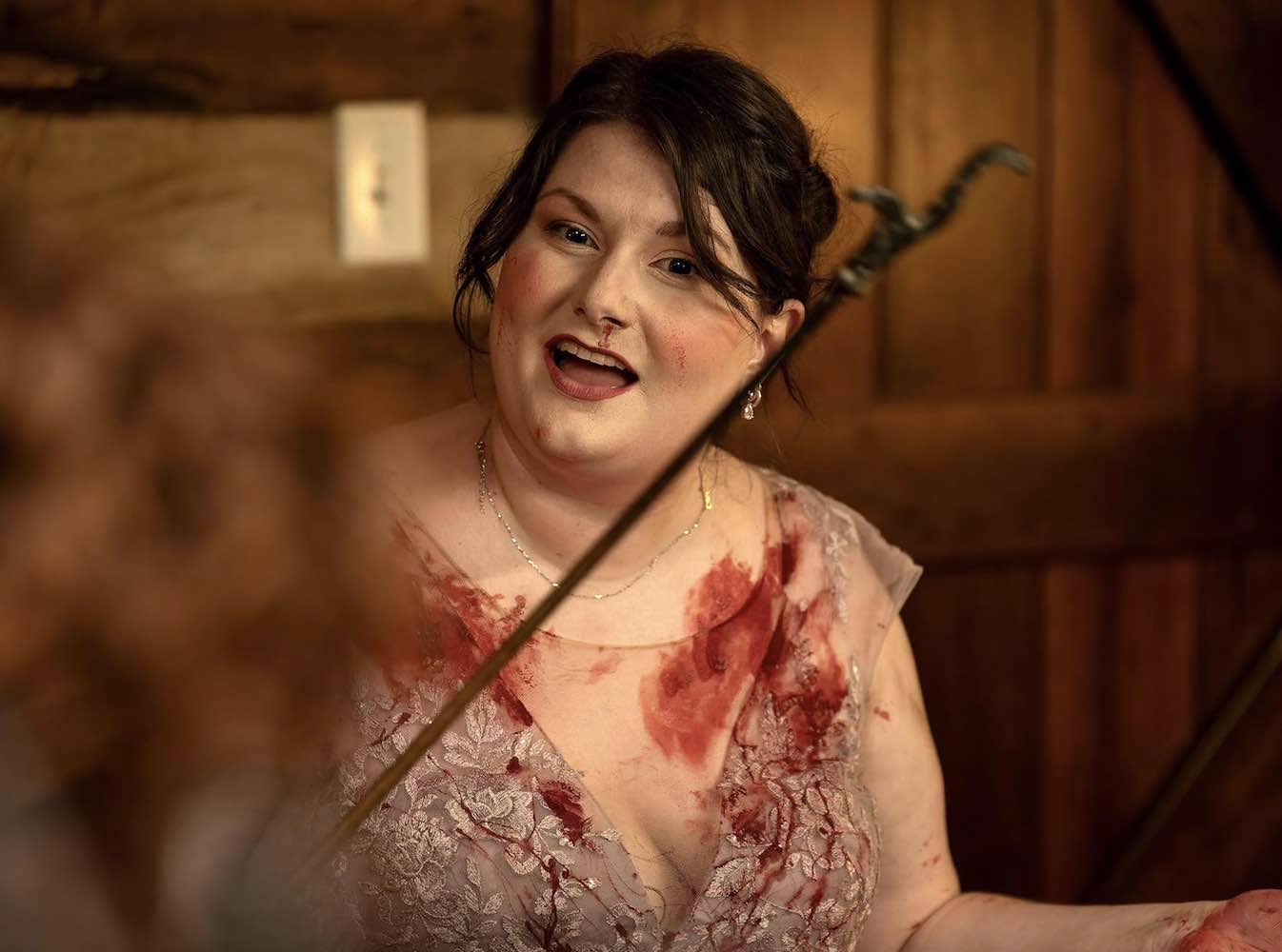 Clare (Jamie Alvey) is an Avenging Angel in BYSTANDERS