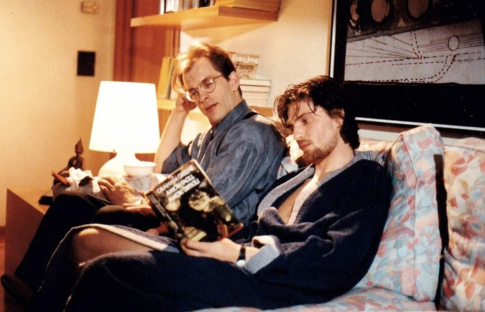 Marco (Tomas Arana) begins to have feelings for gigilo Andrew (Lorenzo Flaherty) in the 90s giallo THE FINAL SCOOP