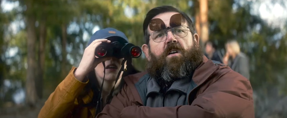 Susan (Aisling Bea)  and Richard (Nick Frost) appear to have gone on holiday by mistake in GET AWAY