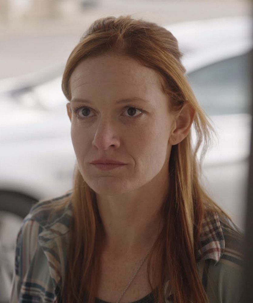 Ana (Luciana Grasso) battles the psycho killer in THE LAST MATINEE (2020). 