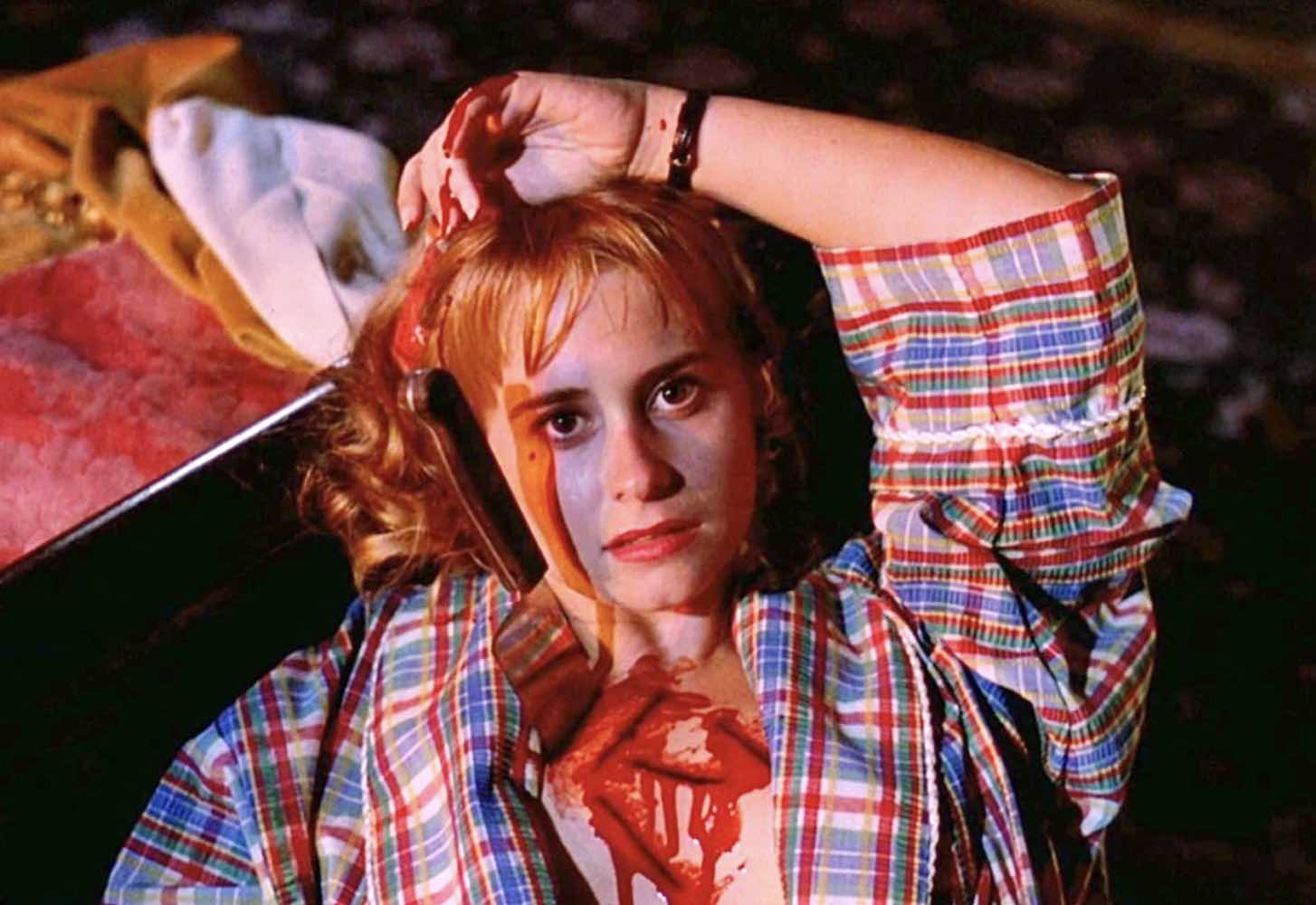 Holly (Sharen Camille) as an early victim of Norman Bates in PSYCHO IV