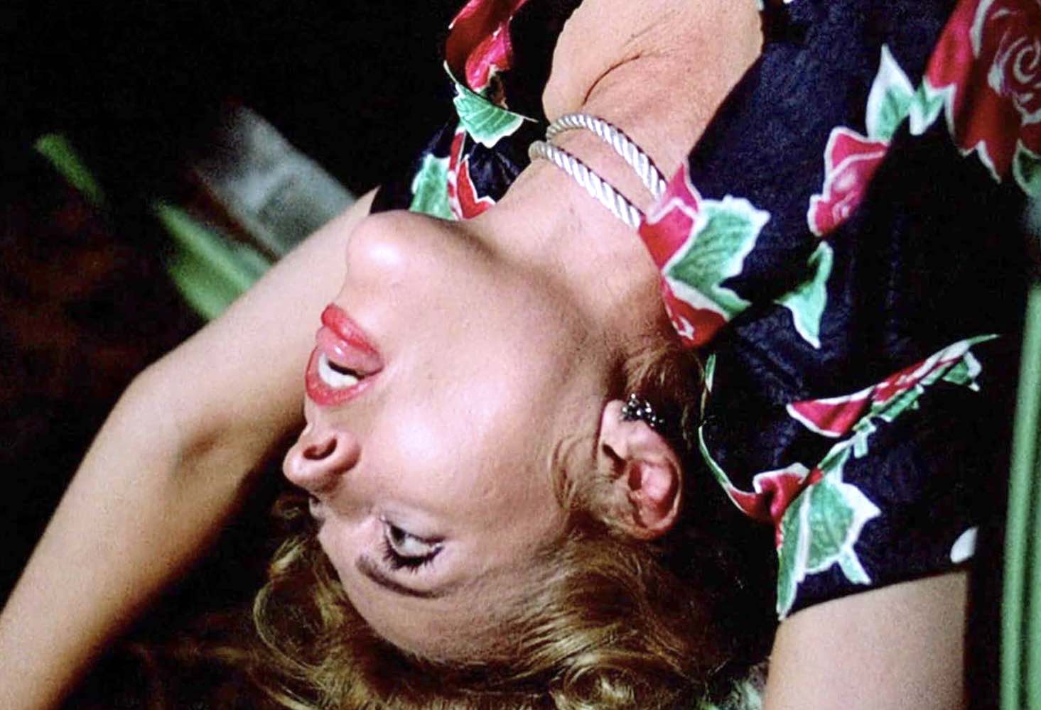 Actress Bobbi Evors is a dead ringer for Kim Novak - one of Hitchcock&apos;s ice blondes and her death has achoes of the director&apos;s FRENZY (1972)