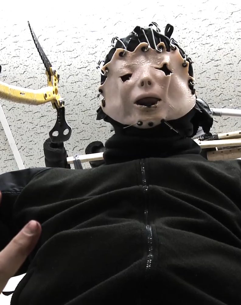 The killer strikes in the slasher movie SOUTH OF SANITY (2012)