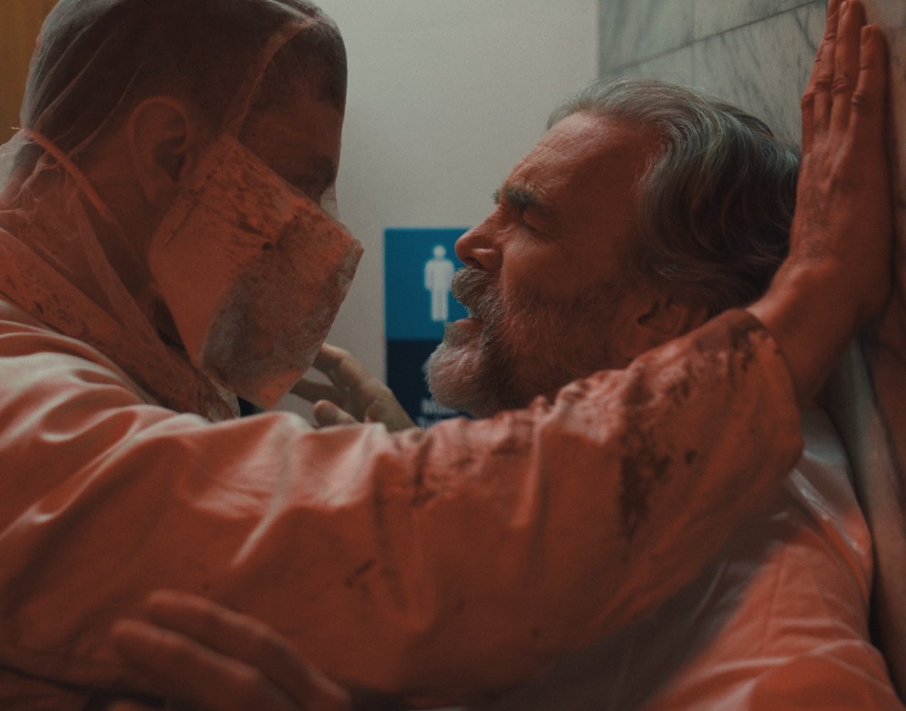 Jeeves (Nick Buckland) comes face-to-face with the killer in Australian slasher SPITHOOD