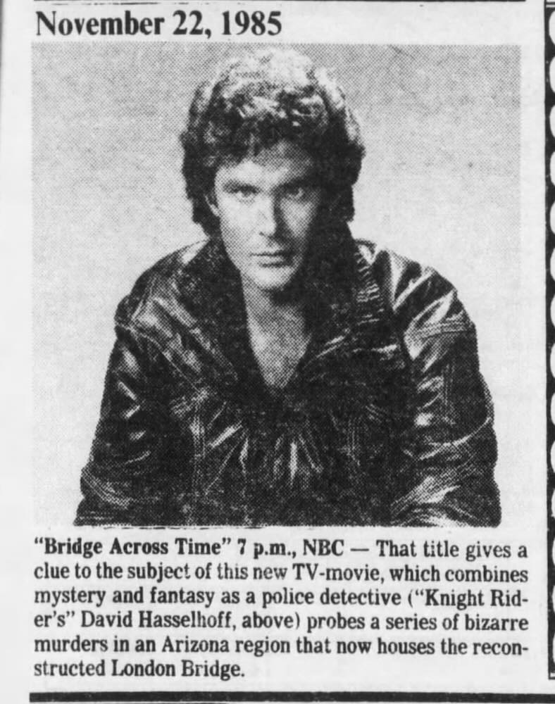 David Hasselhoff battles a freshy ressurected Jack the Ripper in TERROR AT LONDON BRIDGE